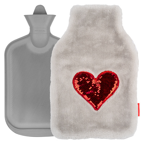 Set: Men's and Women's Socks Soxo and Valentine's Hot Water Bottle in Packaging