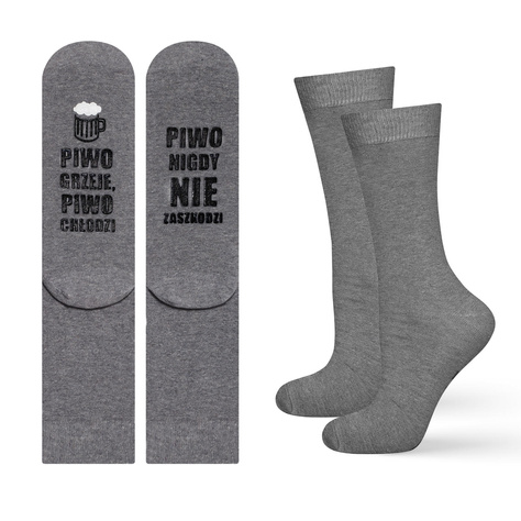 Long men's SOXO socks with Polish inscriptions a happy gift