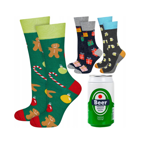 Set of 3x Colorful SOXO GOOD STUFF men's socks Christmas gift