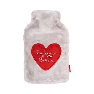 Hot water bottle 1.8L orange SOXO heater in a fur cover plush GIFT