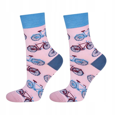 Colorful women's SOXO GOOD STUFF socks cotton bicycle