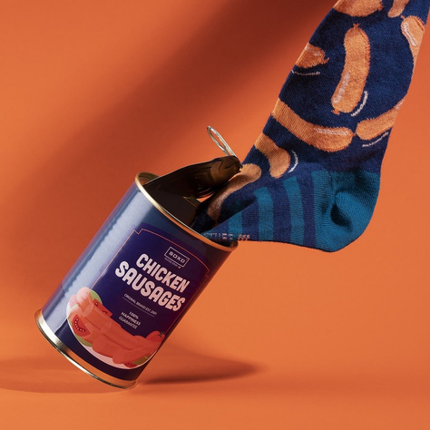 Funny socks sausages in a can SOXO GOOD STUFF Men's socks