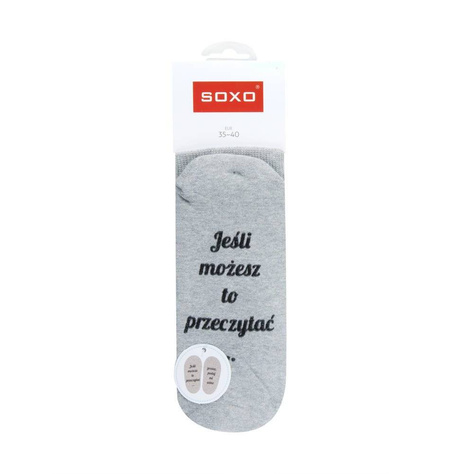 Set of 4x Colorful SOXO women's long socks with funny Polish inscriptions for a gift