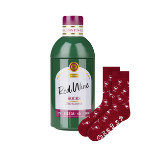 Red Wine Socks in a Bottle