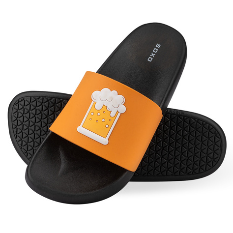 Comfort Women's and Men's Beach Flip-flops SOXO Beer | Perfect for Beach Holidays and Swimming Pool | Rubber