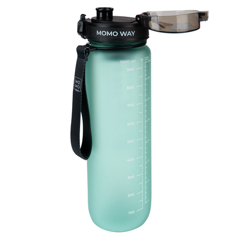 MOMO WAY Water bottle light green | ideal for travel | BPA free | Tritan