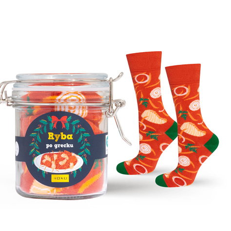 Men's | Women's Socks SOXO Greek Fish in a Jar