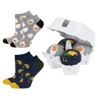 2x Colorful SOXO Easter men's feet for him