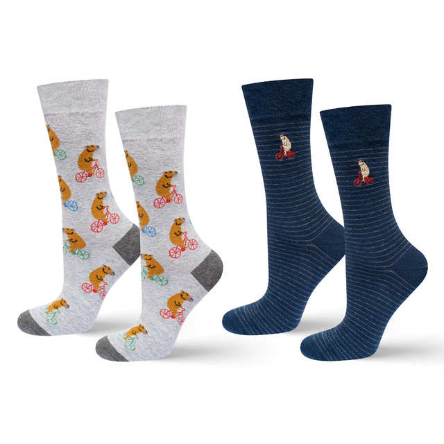 SOXO men's capybara cycling socks - 2 