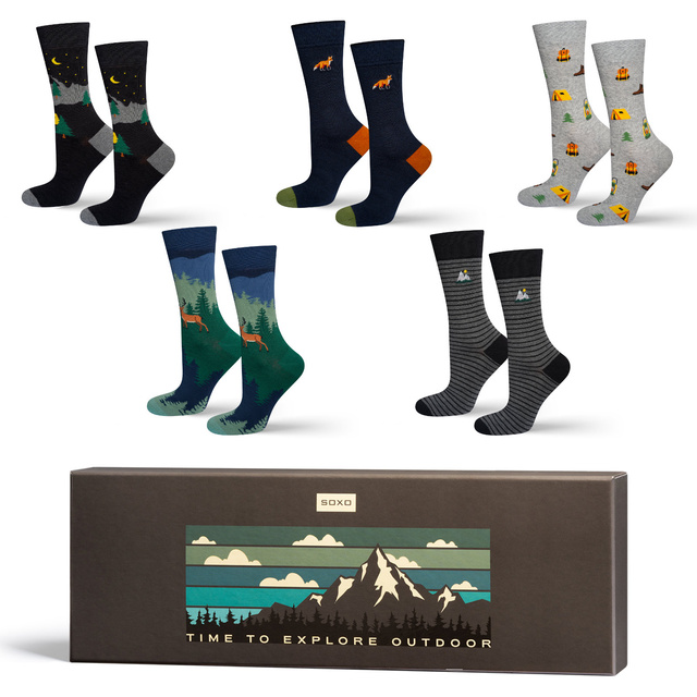 SOXO Adventure colorful men's socks - 5 pairs