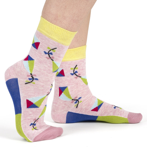 Colorful SOXO GOOD STUFF women's socks cotton kites