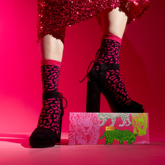 Pink Leopard Socks 3-Pack