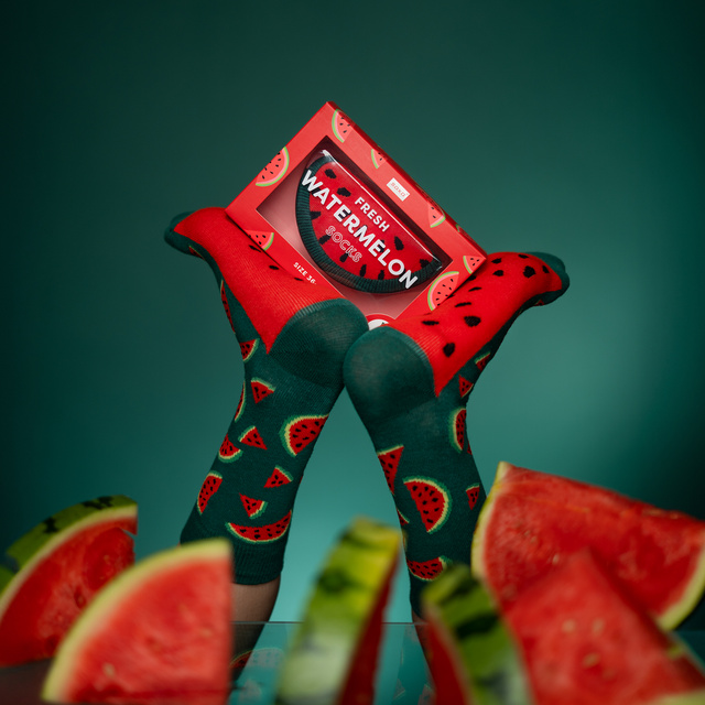 Women's SOXO Socks | Watermelon in a box | A fun gift idea | A fun gift idea | A fun gift.