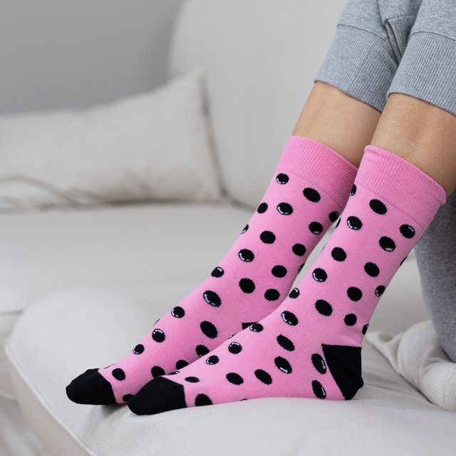 Soxo men's pink Bubble Tea women's socks - 2 Pairs