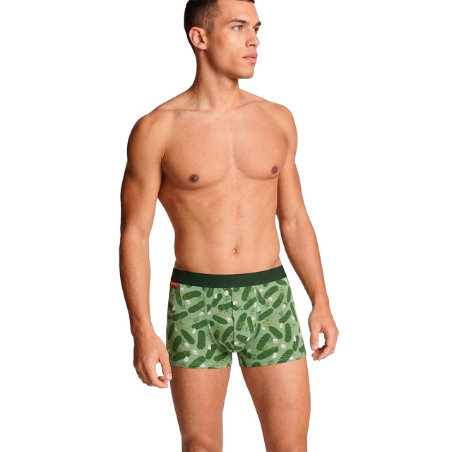 Men's boxer shorts Cucumbers in a SOXO jar Cheerful underwear a gift for him