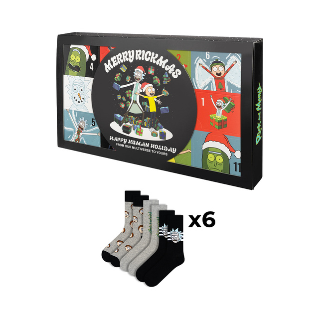 Advent Calendar with Socks Rick and Morty 6-Pack