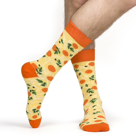 Men's Socks | Women's colorful SOXO GOOD STUFF merry canned broth + gift recipe for him | for Her Unisex