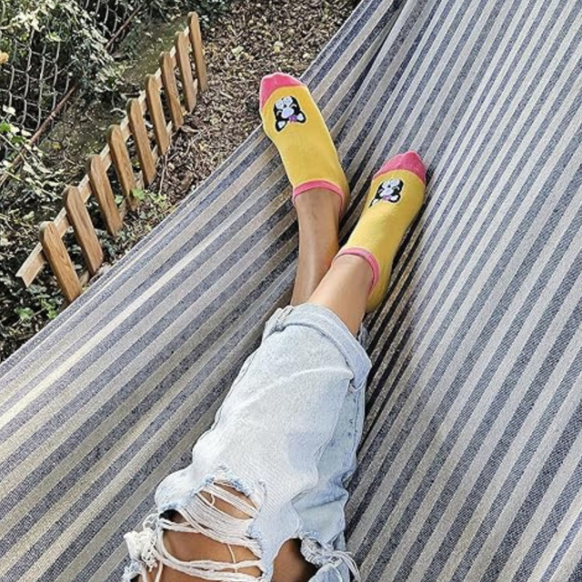 Set of 5x SOXO women's colorful feet dogs