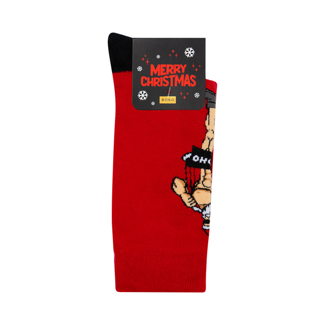 Naughty Bodybuilder Santa Socks