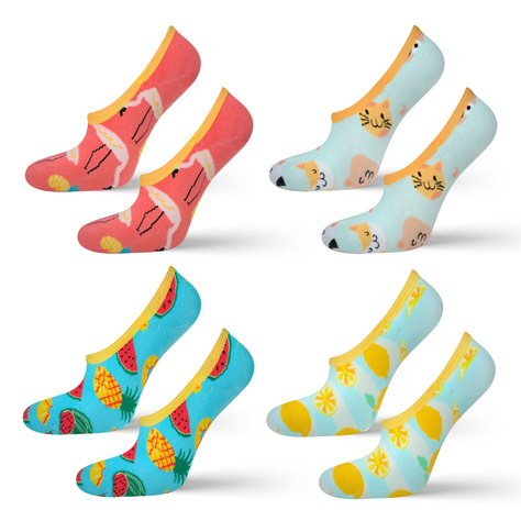 Set of 4x colorful SOXO women's socks with silicone Funny gift