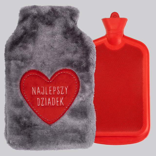 Hot water bottle 1.8L orange SOXO heater in a fur cover plush GIFT