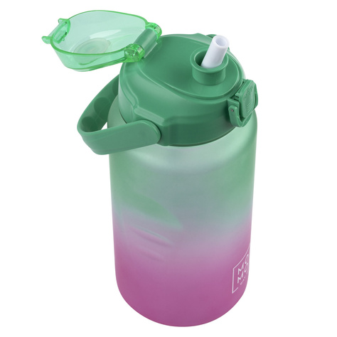 Water bottle 1.5L green-pink | BPA free