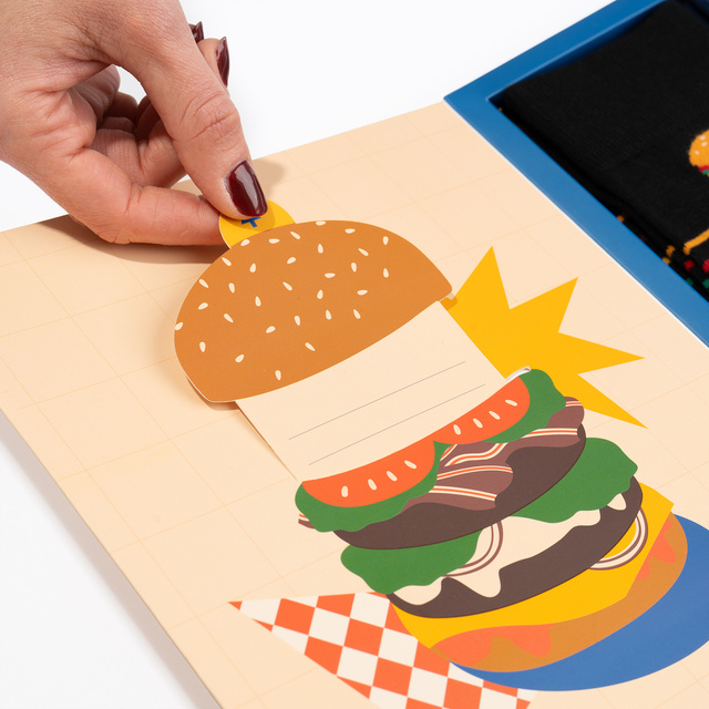 Birthday Socks Burger 2-pack