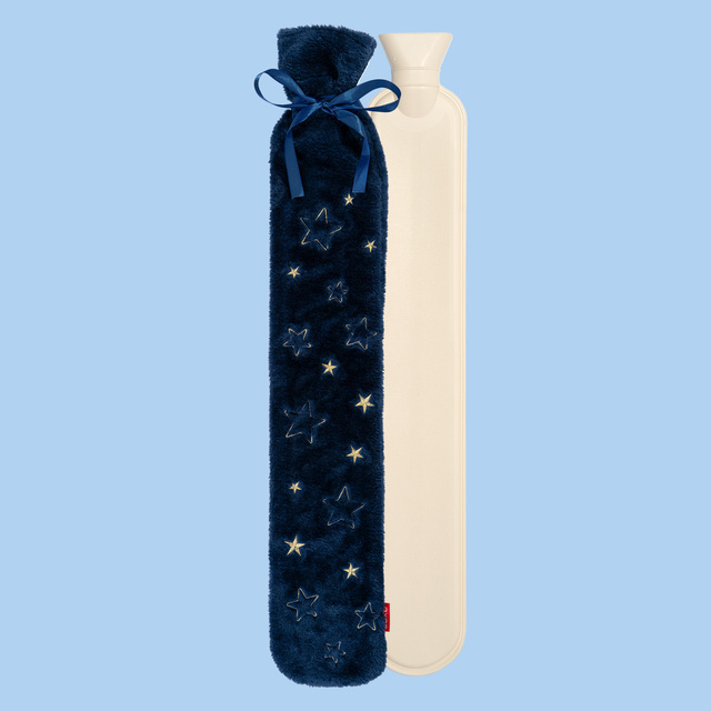 Hot Water Bottle with Stars Cover 2 L