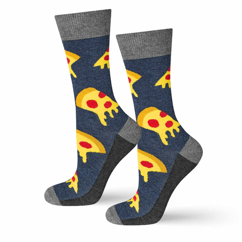 Men's colorful SOXO GOOD STUFF socks cotton pizza