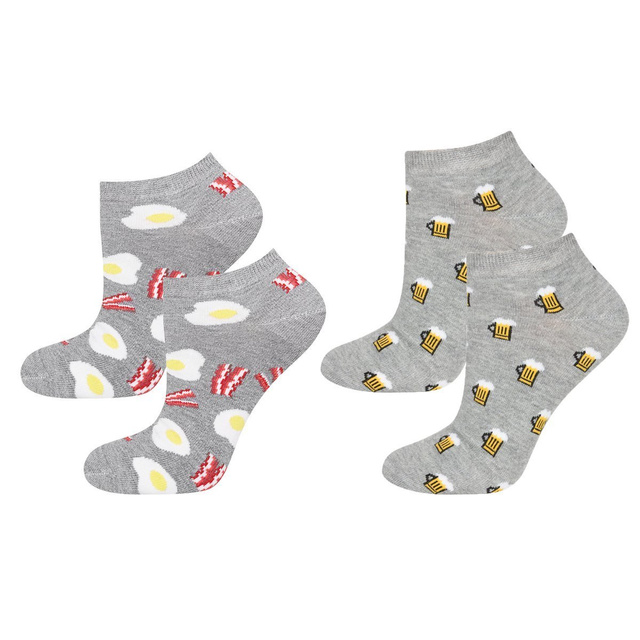 Set of 2x Colorful men's feet SOXO GOOD STUFF funny