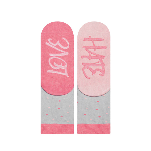 Colorful SOXO women's long socks with love inscriptions, made of cotton