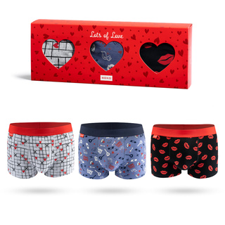 Heart and Kiss Men's Boxer Shorts 3-Pack