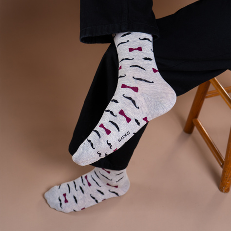 Set of 3x Colorful SOXO men's cotton socks as a gift for grandpa