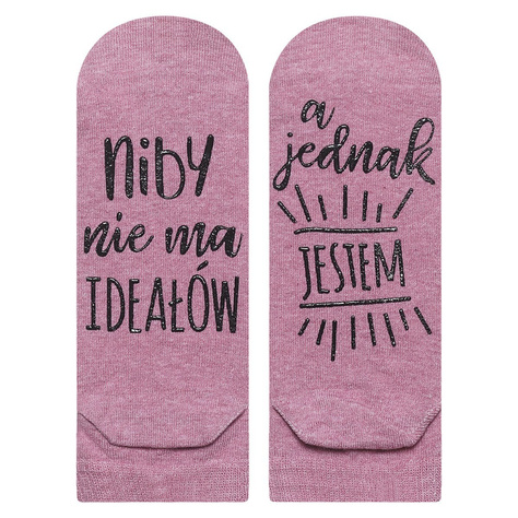 Set of 2x Colorful SOXO women's socks with Polish inscriptions 