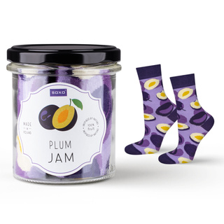 Plum Jam Socks in a Jar