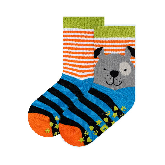 Set of 3x Colorful SOXO children's socks animals