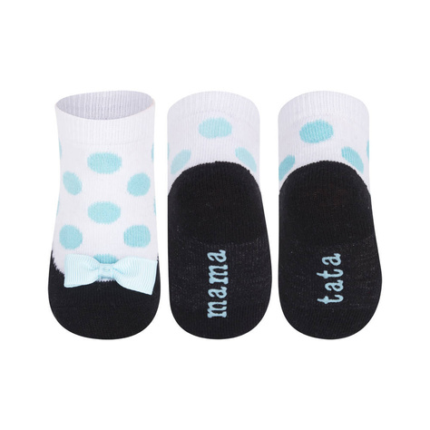 SOXO black baby socks ballerinas with an inscription