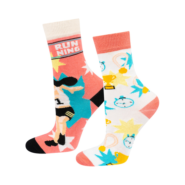 Women's colorful SOXO socks mismatched cotton athlete