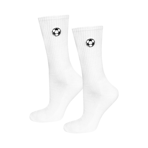 SOXO men's white socks with embroidery - 5 pairs 