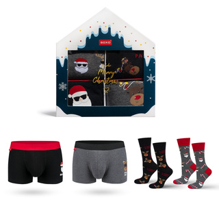 Set Christmas Boxer Shorts + Socks 4-Pack