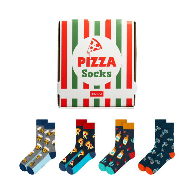 Skarpetki w Kartoniku Pizza 4-pak