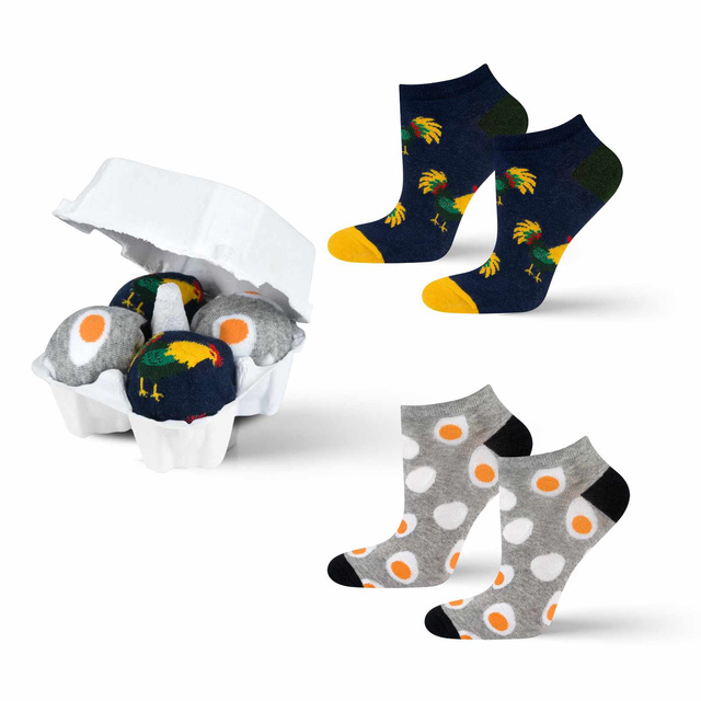 2x Colorful SOXO Easter men's feet for him