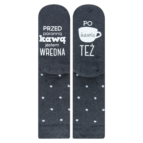 Set of 4x Dark SOXO dark women's long socks with Polish inscriptions funny gift