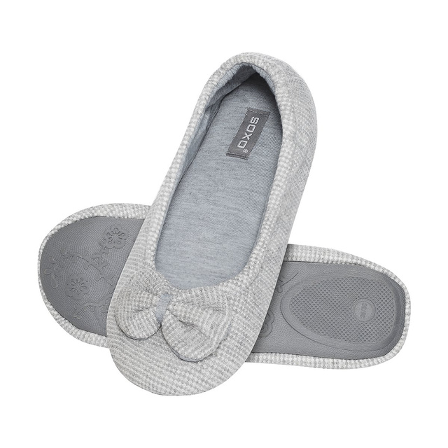 SOXO ballerinas with a bow with a hard sole