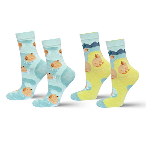 SOXO Women's Men's Capybara Bath Socks - 2 