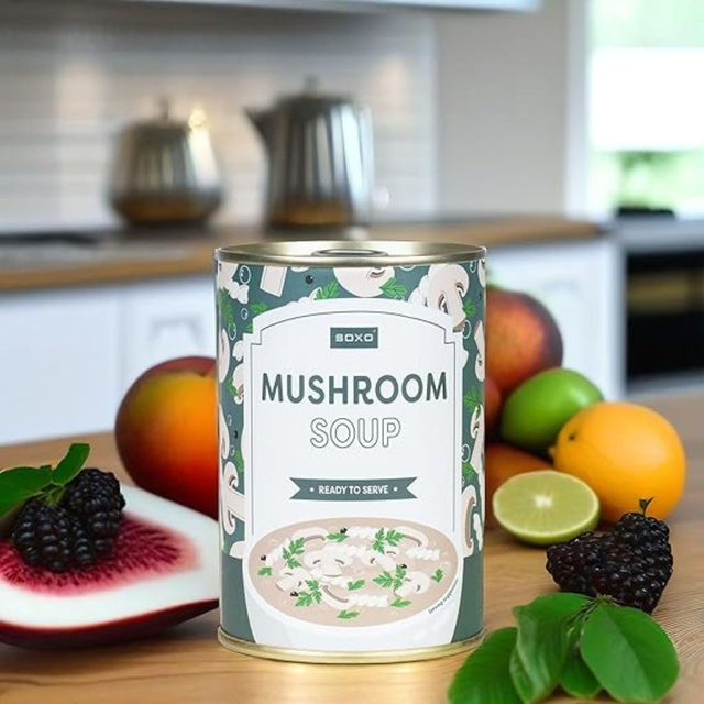 Men's Socks | Women's SOXO GOOD STUFF mushroom soup in a can, cheerful, colorful as a gift for Him | for Her Unisex