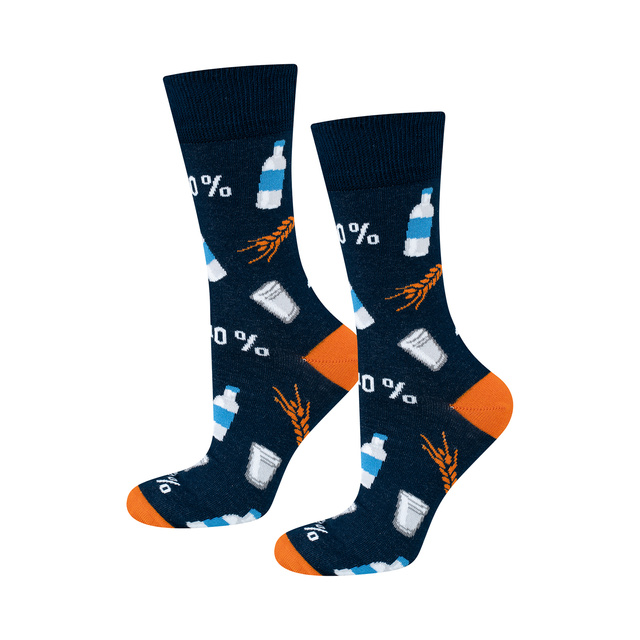 Set of 3x Colorful men's socks SOXO GOOD STUFF Vodka for a gift