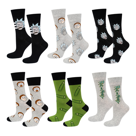 Rick and Morty advent calendar Set of 6x SOXO men's socks