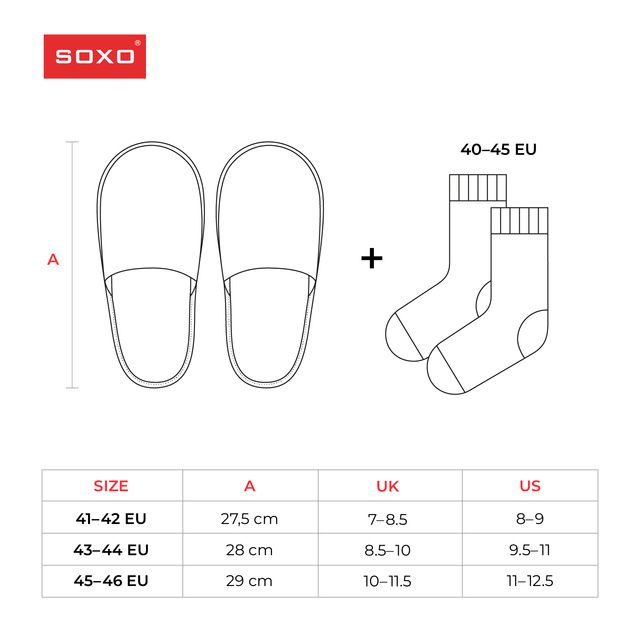 Set of 1x Colorful SOXO Superman socks and 1x Superman men's slippers