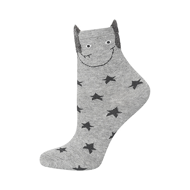 Gray children's SOXO socks with ears